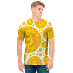 Bitcoin Crypto Pattern Print Men's T-Shirt
