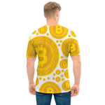 Bitcoin Crypto Pattern Print Men's T-Shirt