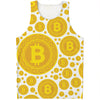 Bitcoin Crypto Pattern Print Men's Tank Top