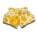 Bitcoin Crypto Pattern Print Muay Thai Boxing Shorts