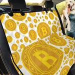 Bitcoin Crypto Pattern Print Pet Car Back Seat Cover