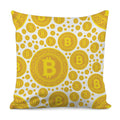 Bitcoin Crypto Pattern Print Pillow Cover
