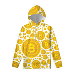 Bitcoin Crypto Pattern Print Pullover Hoodie