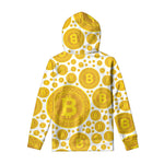 Bitcoin Crypto Pattern Print Pullover Hoodie
