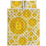 Bitcoin Crypto Pattern Print Quilt Bed Set