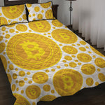 Bitcoin Crypto Pattern Print Quilt Bed Set