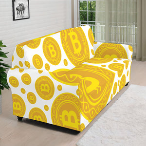 Bitcoin Crypto Pattern Print Sofa Cover