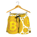 Bitcoin Crypto Pattern Print Women's Shorts