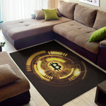 Bitcoin Crypto Symbol Print Area Rug