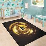 Bitcoin Crypto Symbol Print Area Rug