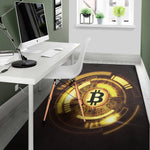 Bitcoin Crypto Symbol Print Area Rug