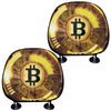 Bitcoin Crypto Symbol Print Car Headrest Covers