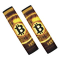 Bitcoin Crypto Symbol Print Car Seat Belt Covers
