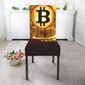 Bitcoin Crypto Symbol Print Dining Chair Slipcover