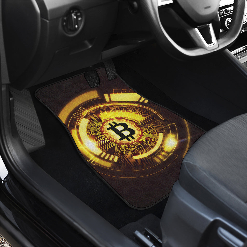 Bitcoin Crypto Symbol Print Front and Back Car Floor Mats
