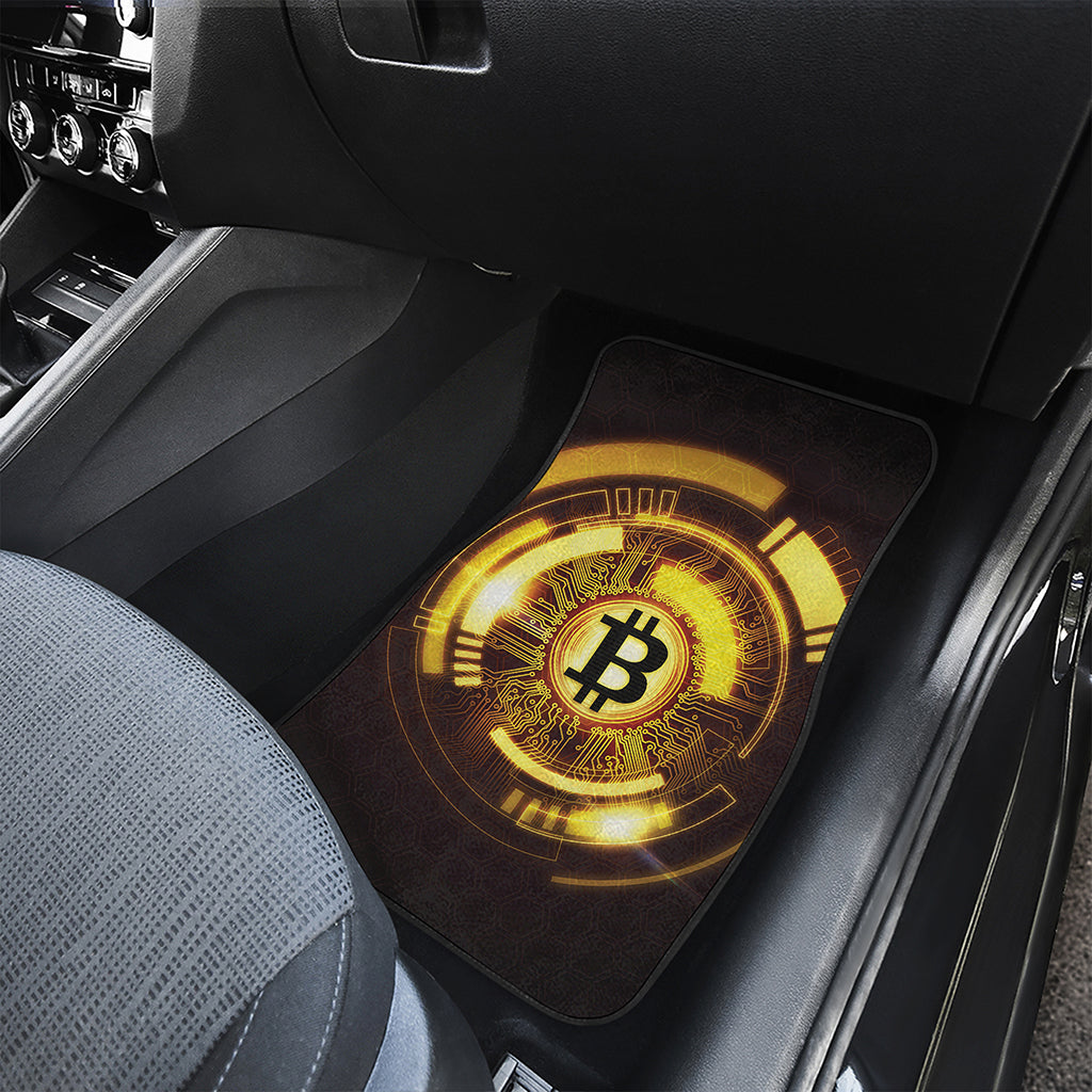 Bitcoin Crypto Symbol Print Front Car Floor Mats