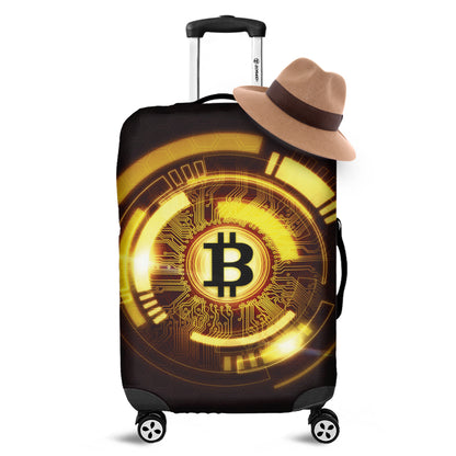 Bitcoin Crypto Symbol Print Luggage Cover