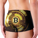 Bitcoin Crypto Symbol Print Men's Boxer Briefs