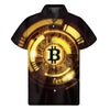 Bitcoin Crypto Symbol Print Men's Short Sleeve Shirt