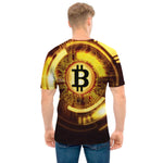 Bitcoin Crypto Symbol Print Men's T-Shirt