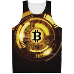 Bitcoin Crypto Symbol Print Men's Tank Top