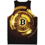Bitcoin Crypto Symbol Print Men's Tank Top