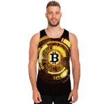 Bitcoin Crypto Symbol Print Men's Tank Top
