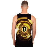 Bitcoin Crypto Symbol Print Men's Tank Top