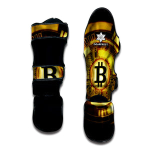 Bitcoin Crypto Symbol Print Muay Thai Shin Guard