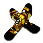 Bitcoin Crypto Symbol Print Muay Thai Shin Guard