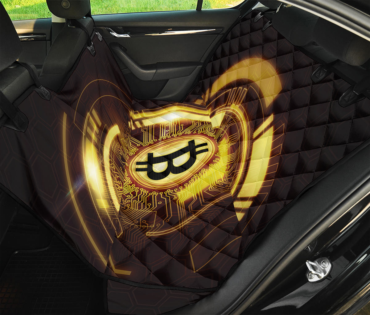 Bitcoin Crypto Symbol Print Pet Car Back Seat Cover