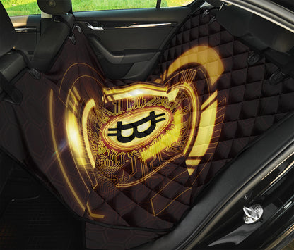 Bitcoin Crypto Symbol Print Pet Car Back Seat Cover