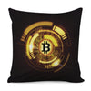 Bitcoin Crypto Symbol Print Pillow Cover