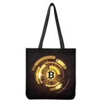 Bitcoin Crypto Symbol Print Tote Bag