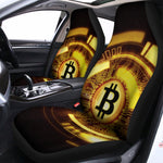 Bitcoin Crypto Symbol Print Universal Fit Car Seat Covers