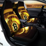 Bitcoin Crypto Symbol Print Universal Fit Car Seat Covers