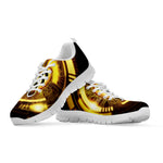Bitcoin Crypto Symbol Print White Sneakers