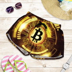 Bitcoin Crypto Symbol Print Women's Shorts