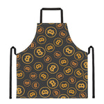 Bitcoin Cryptocurrency Pattern Print Apron