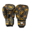 Bitcoin Cryptocurrency Pattern Print Boxing Gloves