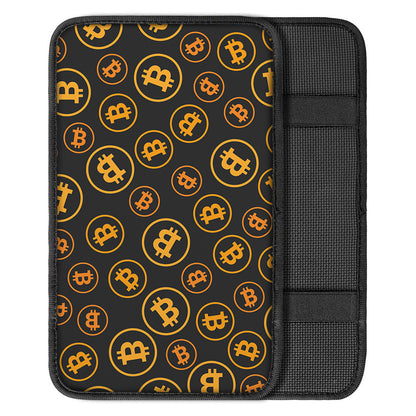 Bitcoin Cryptocurrency Pattern Print Car Center Console Cover