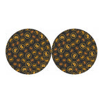 Bitcoin Cryptocurrency Pattern Print Car Coasters