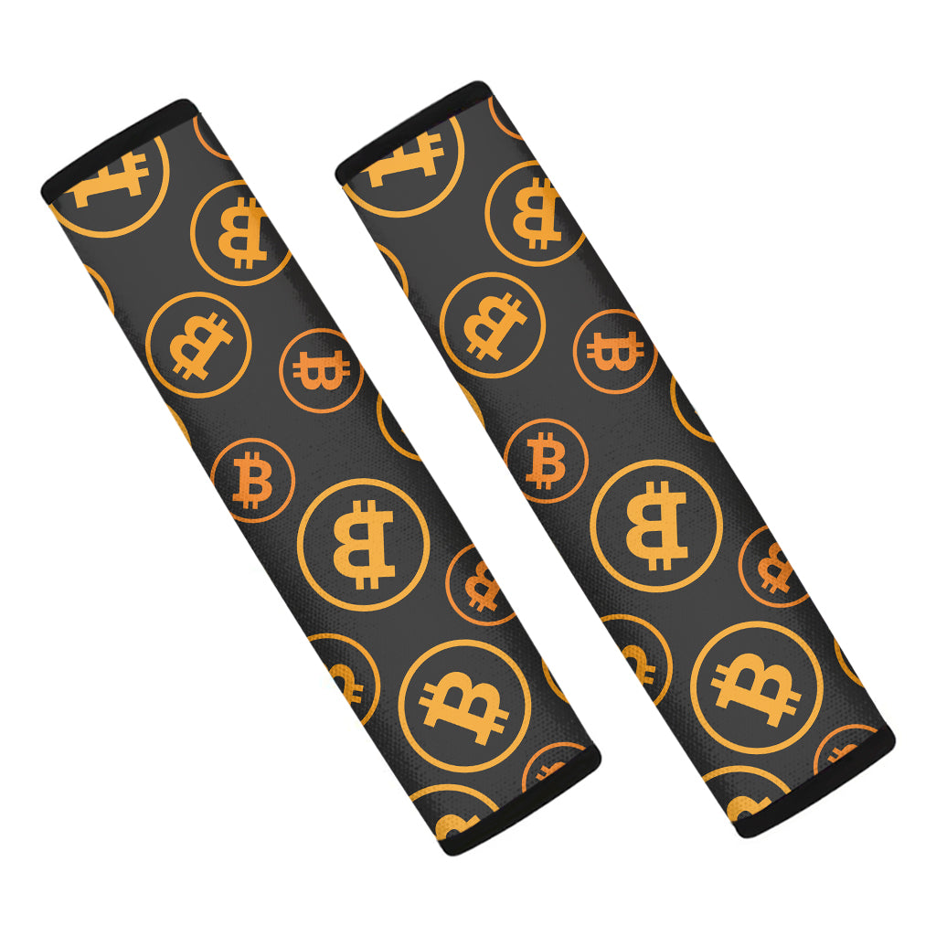 Bitcoin Cryptocurrency Pattern Print Car Seat Belt Covers