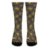 Bitcoin Cryptocurrency Pattern Print Crew Socks