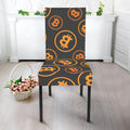 Bitcoin Cryptocurrency Pattern Print Dining Chair Slipcover