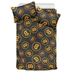 Bitcoin Cryptocurrency Pattern Print Duvet Cover Bedding Set