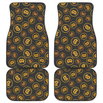 Bitcoin Cryptocurrency Pattern Print Front and Back Car Floor Mats