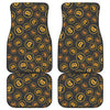 Bitcoin Cryptocurrency Pattern Print Front and Back Car Floor Mats