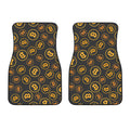 Bitcoin Cryptocurrency Pattern Print Front Car Floor Mats