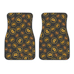 Bitcoin Cryptocurrency Pattern Print Front Car Floor Mats